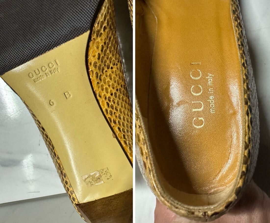 Rare Gucci Python Leather Heels Pumps Snakeskin S… - image 10