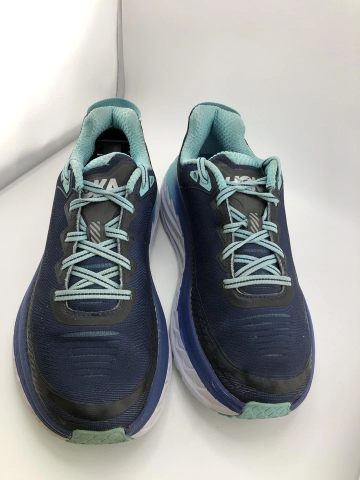 Hoka One One Bondi 5 Running Shoes Womens Size 7 Blue Teal Max Cushion Road - Image 2 of 4