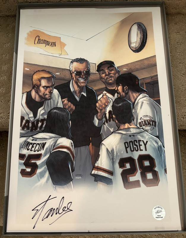 San Francisco Giants '13 Superheroes & Comics Night Signed Stan Lee (Certified)