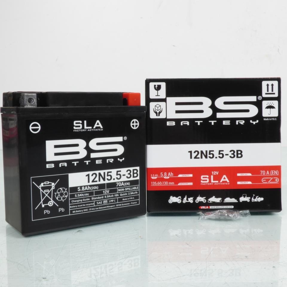 Batterie SLA BS Battery premium pour moto Yamaha 350 RD LC 1979 1980 1981