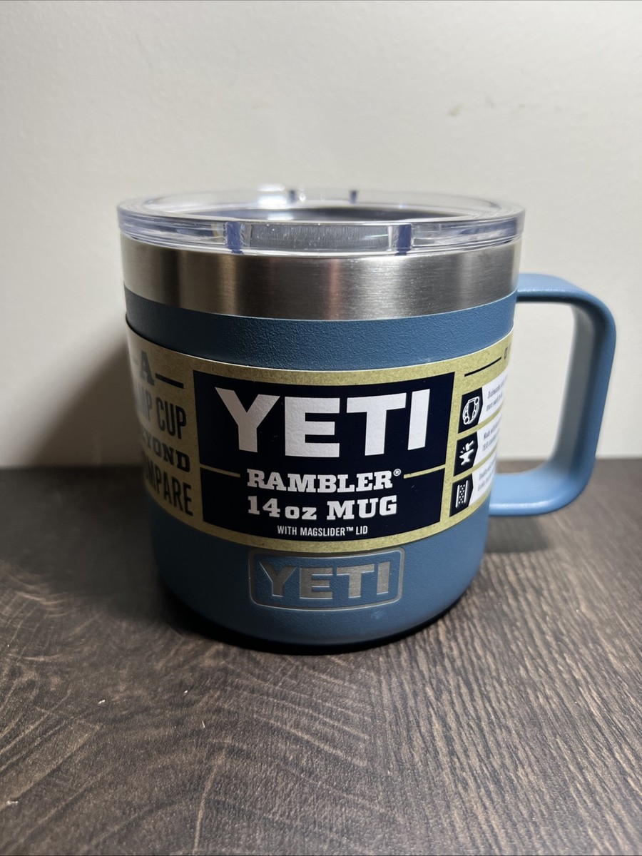 YETI Rambler 14oz Mug with Magslider Lid Nordic Blue NEW