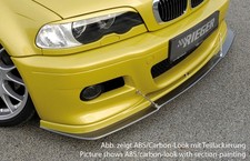 Rieger Spoilerlippe für BMW 3er E46 M3 Cabrio | Klarlack empfohlen (Carbon Look)