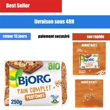 Pain complet protéiné bio BJORG 250 g prétranché riche en fibres