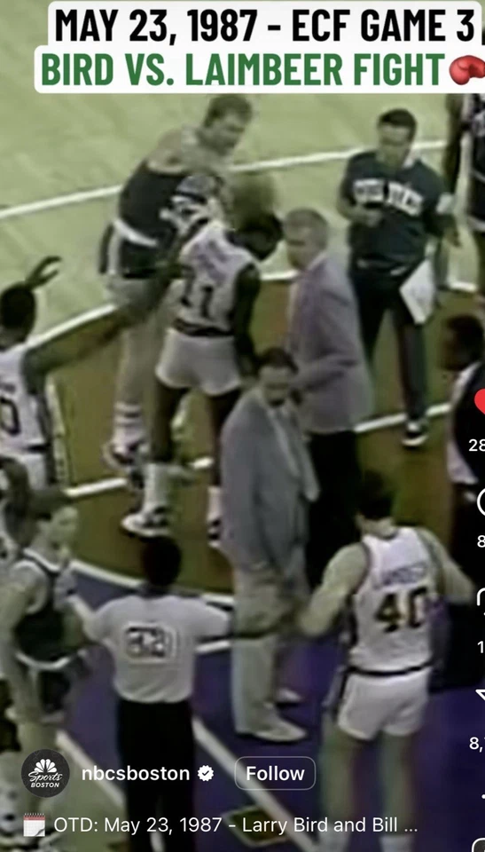 Игра LARRY BIRD против LAIMBEER FIGHT 1987 ECF 3 билета Detroit Boston Celtics РЕДКАЯ - Изображение 4 из 4