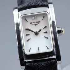 Near MINT LONGINES Dolce Vita L5.158.4 Silver 2PD Quartz 16mm Ladies Watch