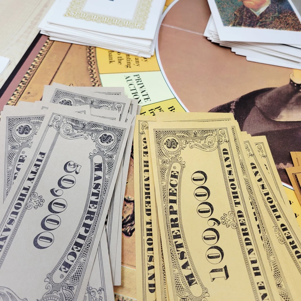 Obra Maestra El Arte Subasta Juego 1970 Juego de Mesa Parker Brothers No. 4 COMPLETOS! Foto 4 de 4