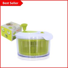 Compact Salad Spinner with Clear Bowl & Non-Slip Base - 16cm Sophistication
