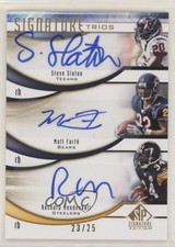 2009 SP Signature Edition Trios 23/25 Steve Slaton Matt Forte #T-MFS Auto uk2