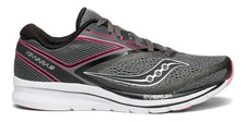 Saucony  Women's 6.5 B Kinvara 9 Running Shoes in Grey/Black/Pink