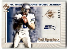 2002 Pacific Private Stock Matt Hasselbeck Game Worn Jerseys Logos #/16 #111