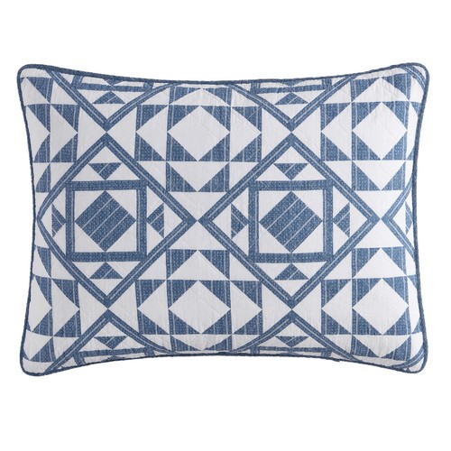 Wrangler Phoenix Patchwork Cotton Blue 3 Piece Quilt Set-Full/Queen - Picture 9 of 12