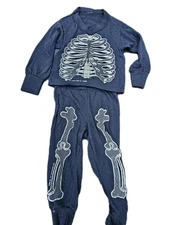 Skeleton Pajamas Cotton Kids Halloween Costume PCA Apparel 1988 Glow Youth