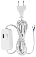 Rev Euro-Zuleitung Mit Zwischenschalter 0033500112, Mit Usb, 2 M, Weiß