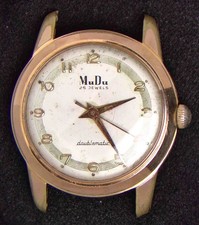 MuDu Rose Gold Men's Automatic Felsa 1560 Vintage Swiss Watch -- Spares/Repairs