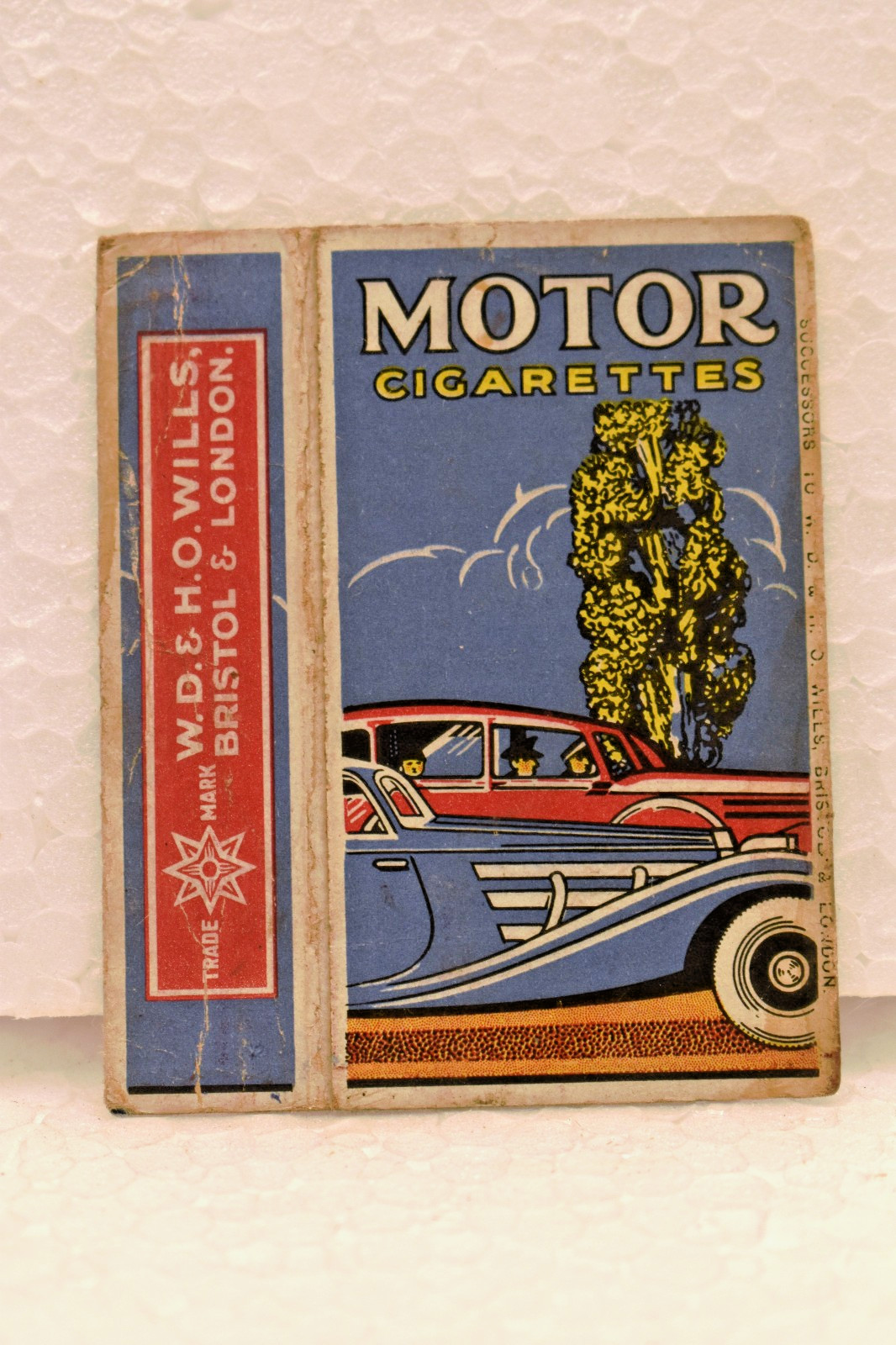 Vintage Motor Cigarettes Empty Packet Advertising Wills Bristol London Rare Old
