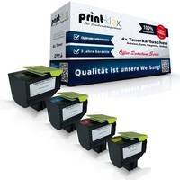 4X Ultra Xl Tonerkartuschen FüR Lexmark Cs310Dn Drucker Patronen 702HK