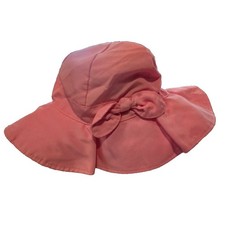 Kids Sun Hat Bundle Pink White Eyelet Wide Brim Adjustable Lot of 3