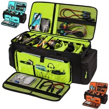 Dj Cable Bag-24 Large Dj Cable File Bag-Dj Cabel Organizer Case-Travel Gig Bag-D