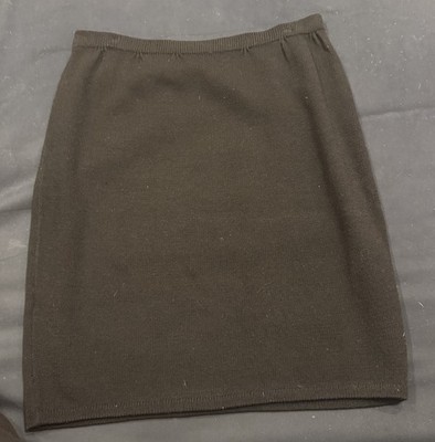 Vtg St John Black Santana Knit Skit Sz 10 USA Made