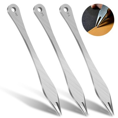 3 × Leather Crafting Tool Stainless Steel Wing Divider 2mm/3mm/4mm Spacing Guide