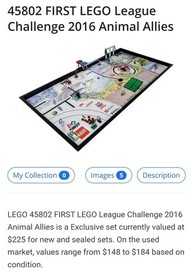 Lego Education 45802 FIRST LEGO League 2016 - Animal Allies BNIB FACTORY SEALED 