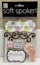 Me and My Big Ideas Soft Spoken She's Cute as Can Be Sticker Embellishments