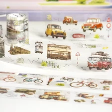 60mm*2m Travel Themed Sticker Roll Scrapbooking Junk Journal Craft Supplies ﻿