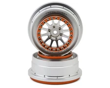 Treal Hobby Type B Aluminum Beadlock Wheels for Traxxas® UDR® (Orange/Silver)