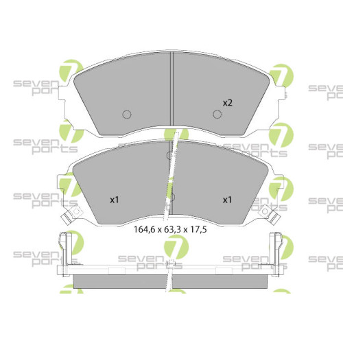Plaquettes de frein Seven Parts SVP24900 pour Hyundai Tucson