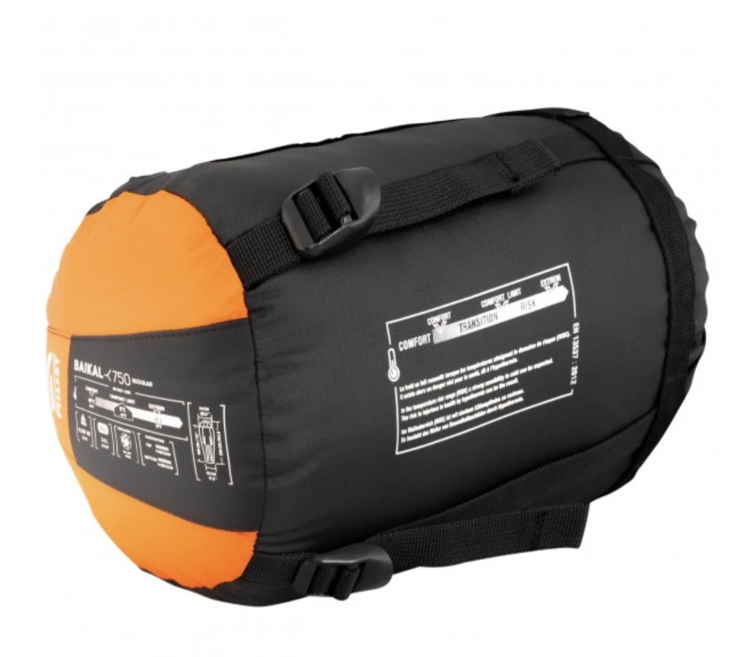 Millet Sleeping bag BAIKAL 1100 LONG - Acid Orange Zipper on the left (G)