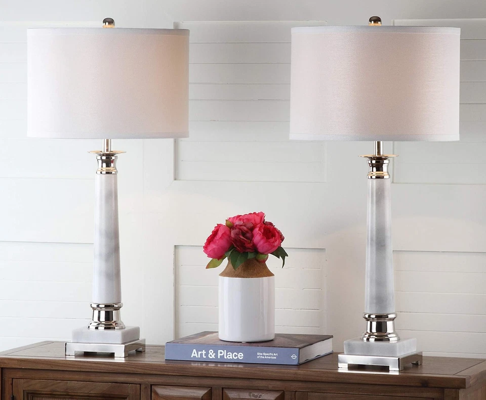 Colección Iluminación Colleen Moderno Mármol Blanco 31 pulgadas Dormitorio Salón H... Foto 3 de 4