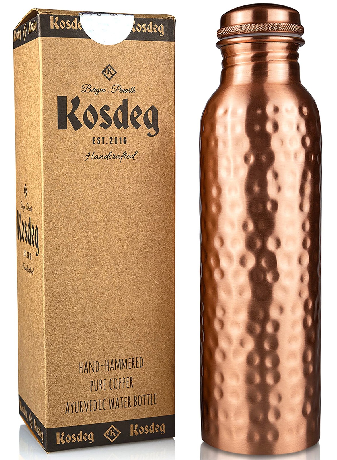 - 34 Oz Extra Large - A Hammered Ayurvedic Pure Copper Ve...