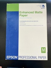 NEW- Epson Professional Enhanced Matte Paper for Photographic Prints,50 Sheets.