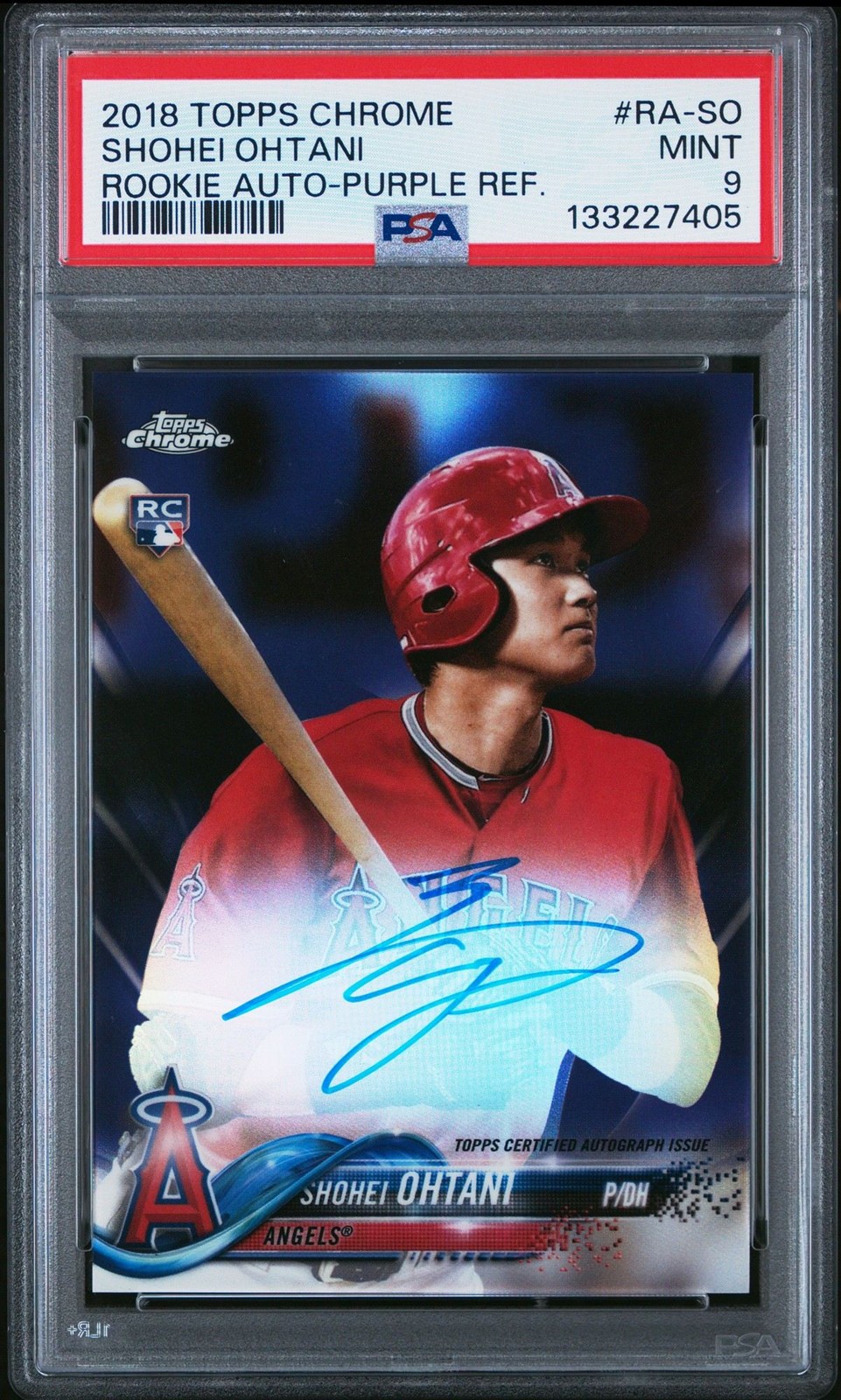 2018 Rookie auto-purple ref. 91/250 Shohei Ohtani Rookie Auto #RA-SO PSA 9 RF7