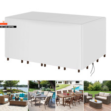 Heavy Duty Waterproof Patio Furniture Cover Rectangular Garden Rain and Snowproo