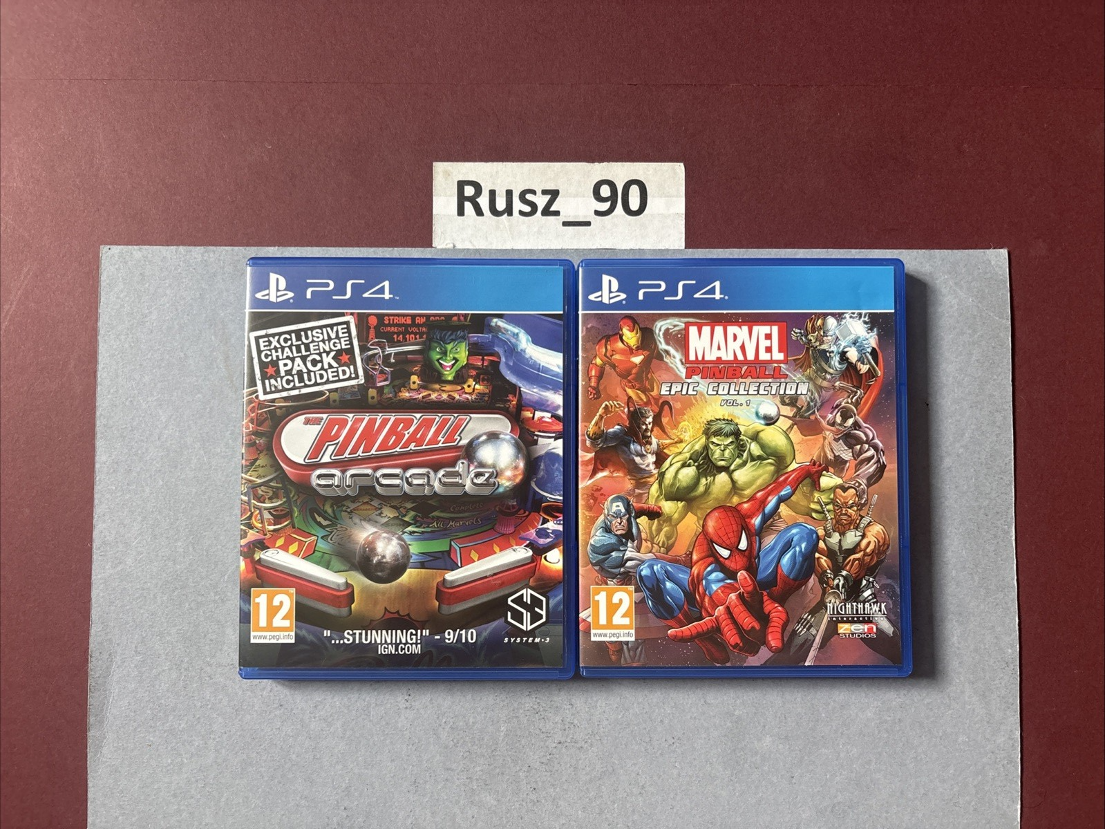 Pinball Arcade & Marvel Pinball Epic Collection Vol 1 PS4/5 Games Bundle NR MINT