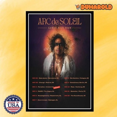 NEW Arc De Soleil Lumin Rain Tour 2025 Poster Home Decor, Wall Art, Fan Gift