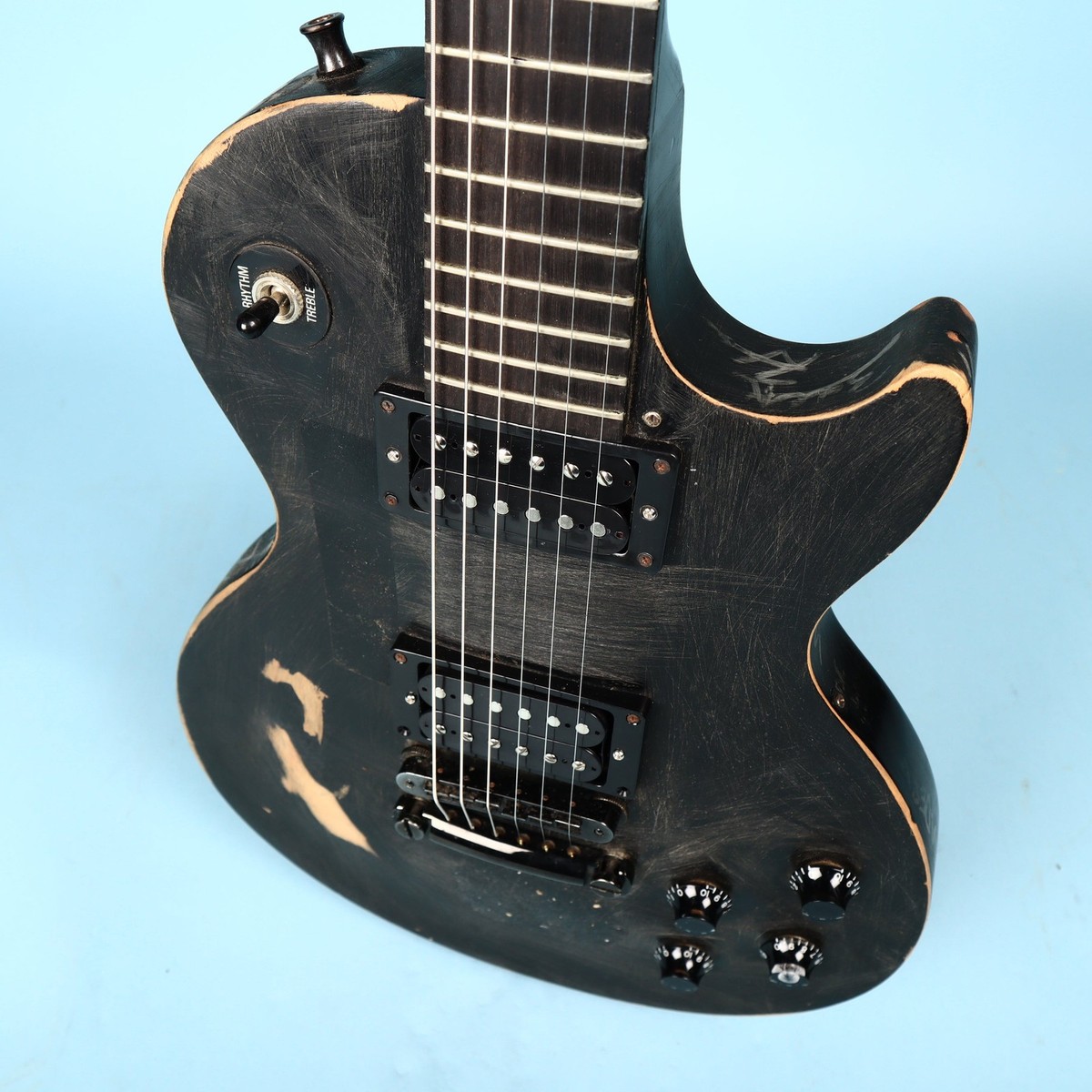 Gibson Les Paul Gothic Satin Black 2000 Electric Guitar | eBay