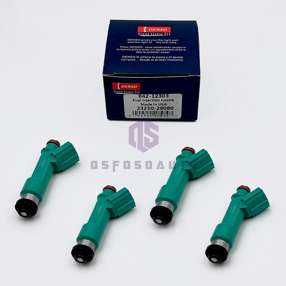 4PCS DENSO Fuel Injectors 23250-28080 for 04-15 Toyota Corolla Highlander RAV4 — 第 4/4 张图片