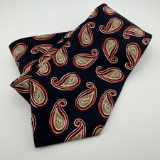 Vintage Brooks Brothers Makers Tie Blue Red Paisley Silk Made in USA