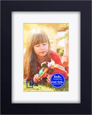 6X8 Inch Picture Frame Made of Solid Wood and High Definition Glass Display Pict