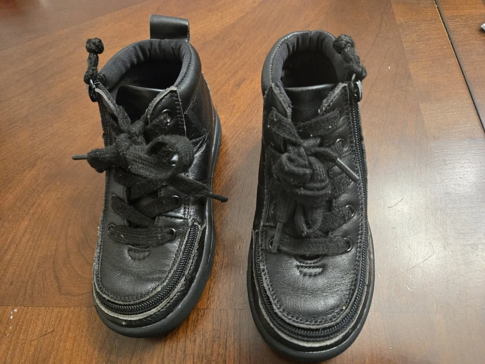 Аккуратно б/у молнии из черной кожи ботинки размер 9 Little Kids Billy бренд - Изображение 2 из 4