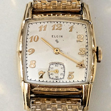 Vintage Herrenuhr ELGIN Mechanical Gold Tone ...