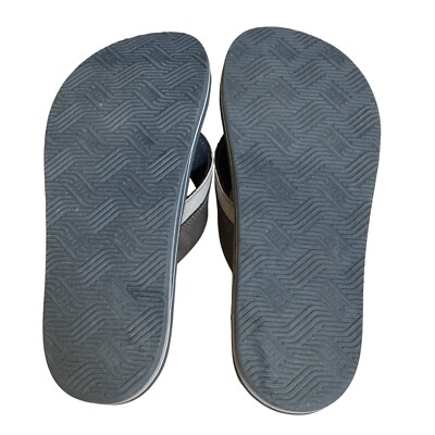 Reef Cushion Dawn Grey Leather Flip Flops EVA Rubber Outsole Sandals Size Mens 8 Amazon.com | Reef Cushion Dawn Men main image 3
