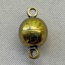 Magnetic Smooth Round Clasps 14x8mm Antique Brass Plated Alloy Q8 Per Pkg