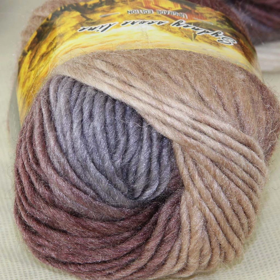 Venta 3 madejas x 50 g NUEVO hilo de tejer lana a mano grueso coloridos bufandas chales 32 Foto 4 de 4