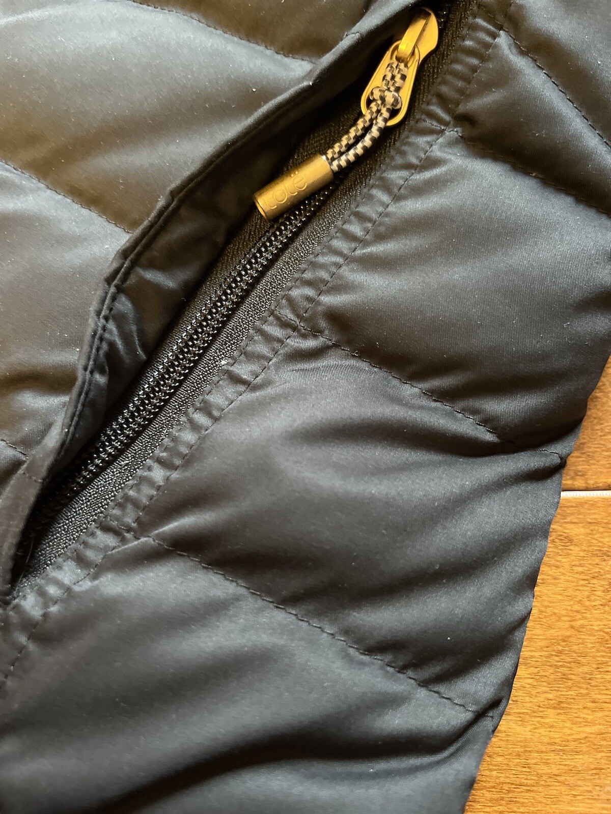 Lole Shine Meteor REVERSIBLE Black/Gray PrimaLoft Insulated Hood Winter Jacket S