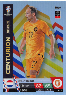 Topps Match Attax UEFA Euro 2024 Daley Blind CC7 Centurion Fußball Karte