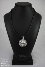 Akita Inu silver covered necklace, high quality keychain Art Dog