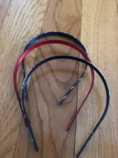 Three Thin Plaid Girl's Headband - EUC